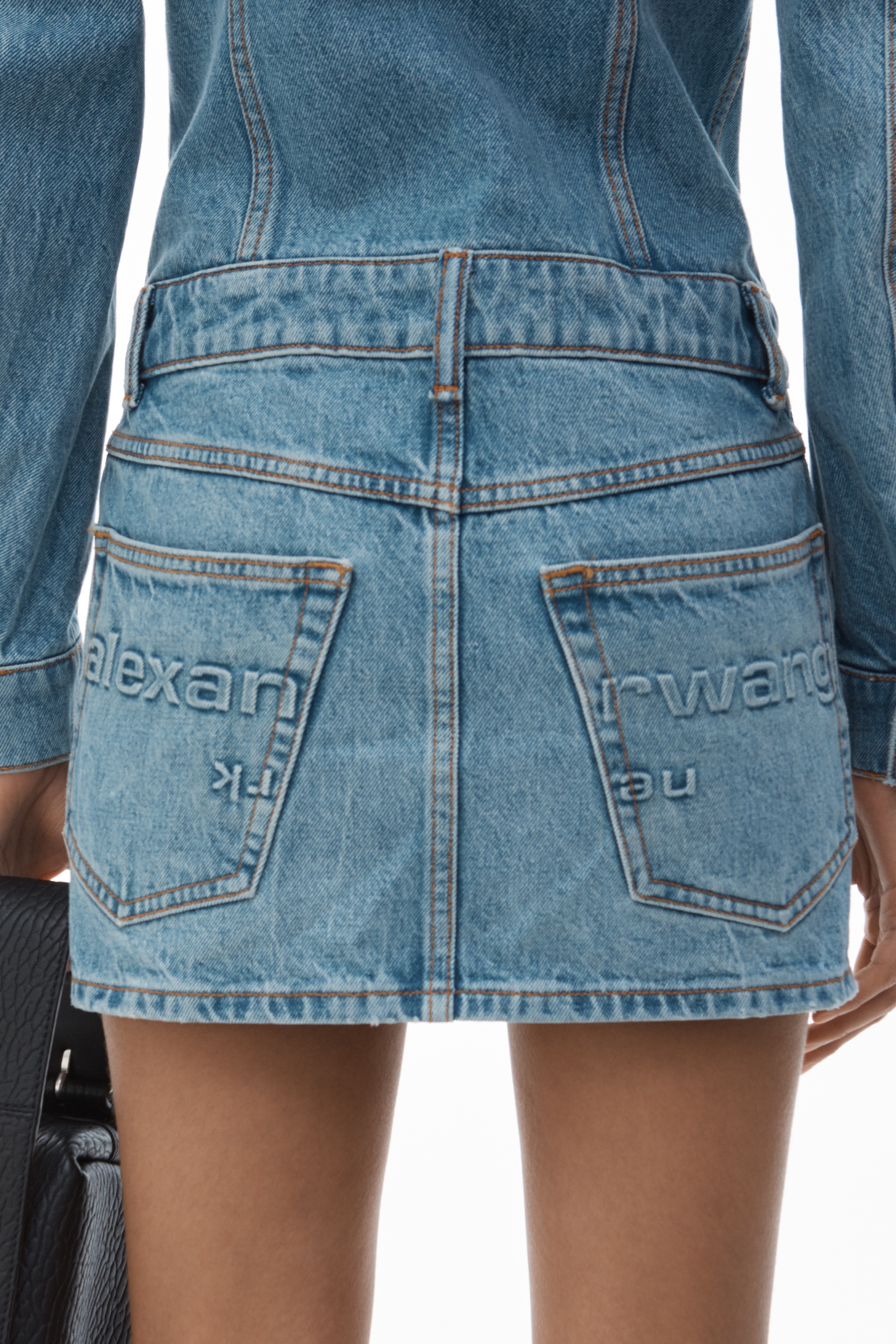 Denim Minidress in Cotton - 6