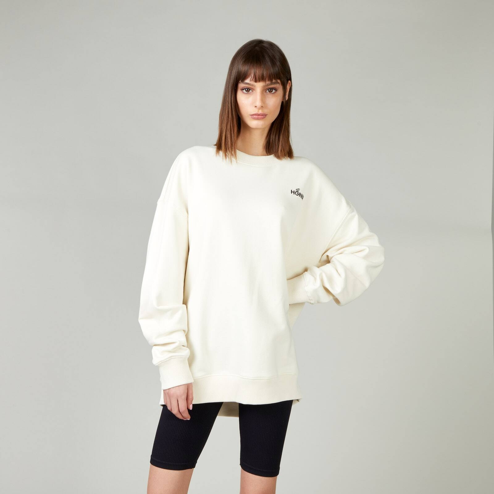 Round-neck Sweatshirt White - 4