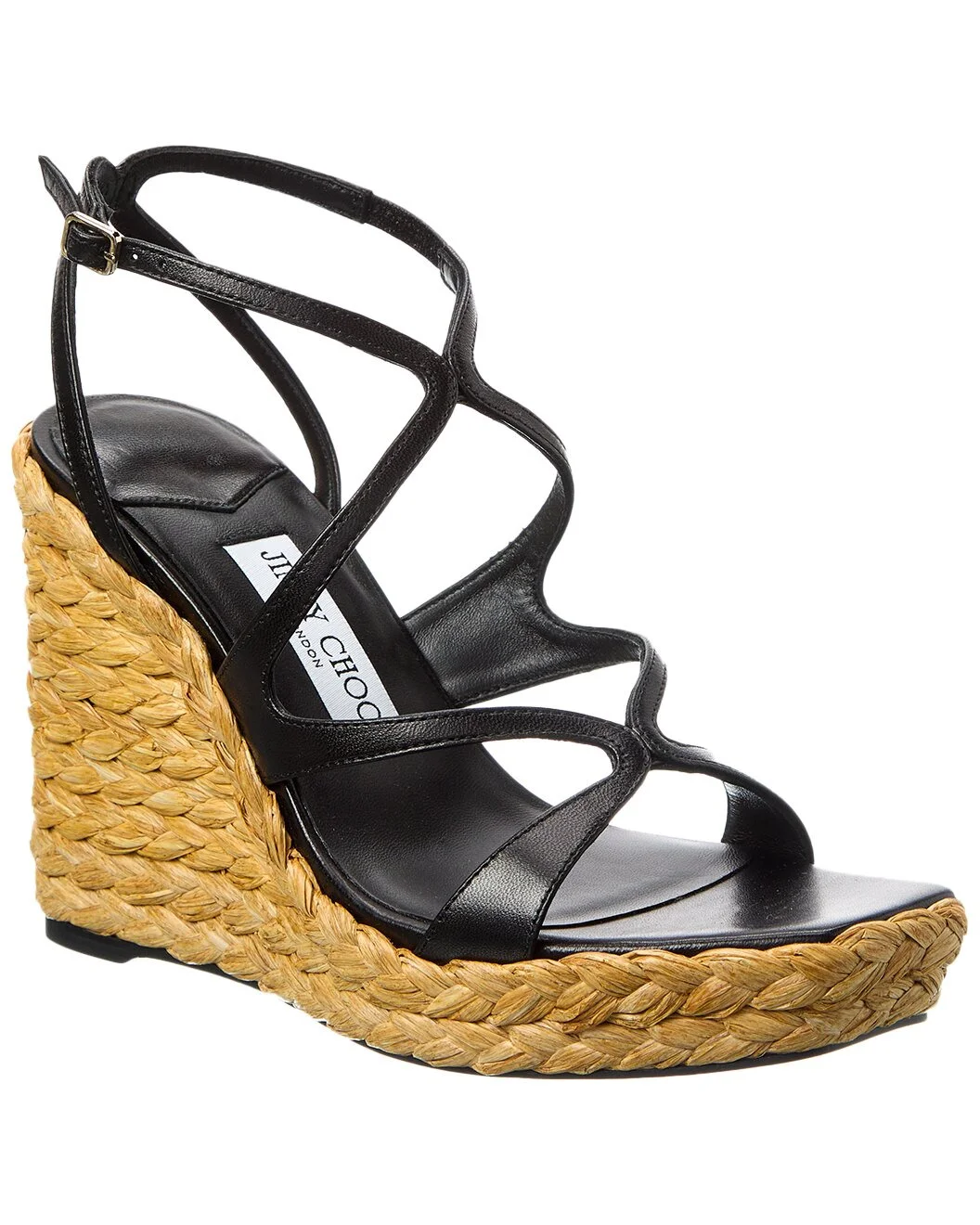 Jimmy Choo Ayla 110 Leather Wedge Sandal - 1