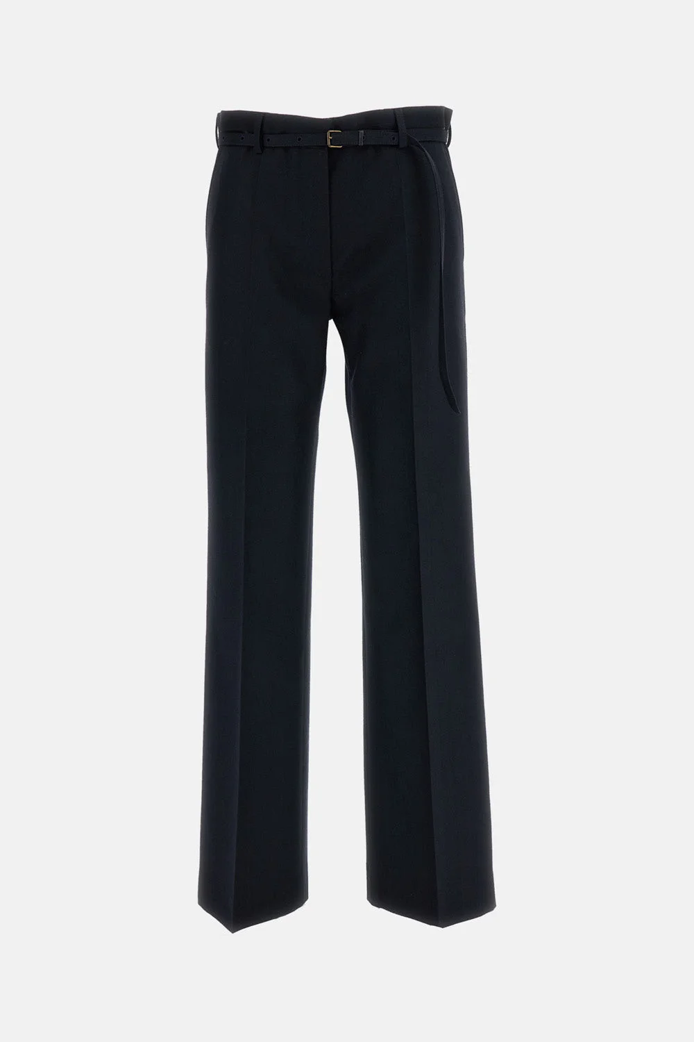 WOOL PRESTA PANTS WITH BELT - 1