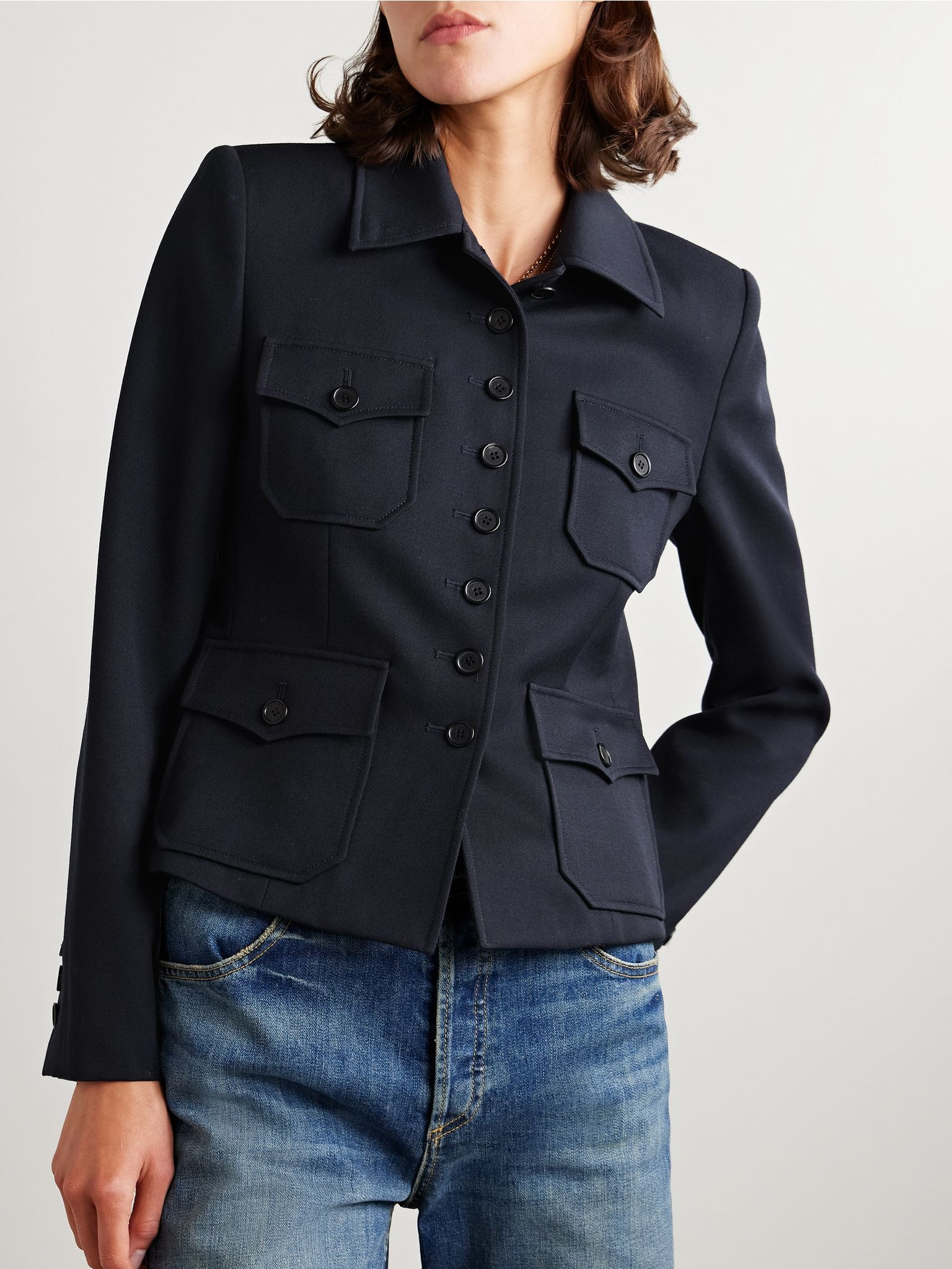 Jamison wool-twill jacket Midnight blue - 3
