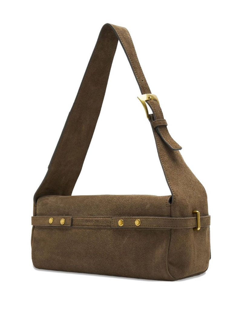 OPEN YY buckle-fastening suede bag outlook