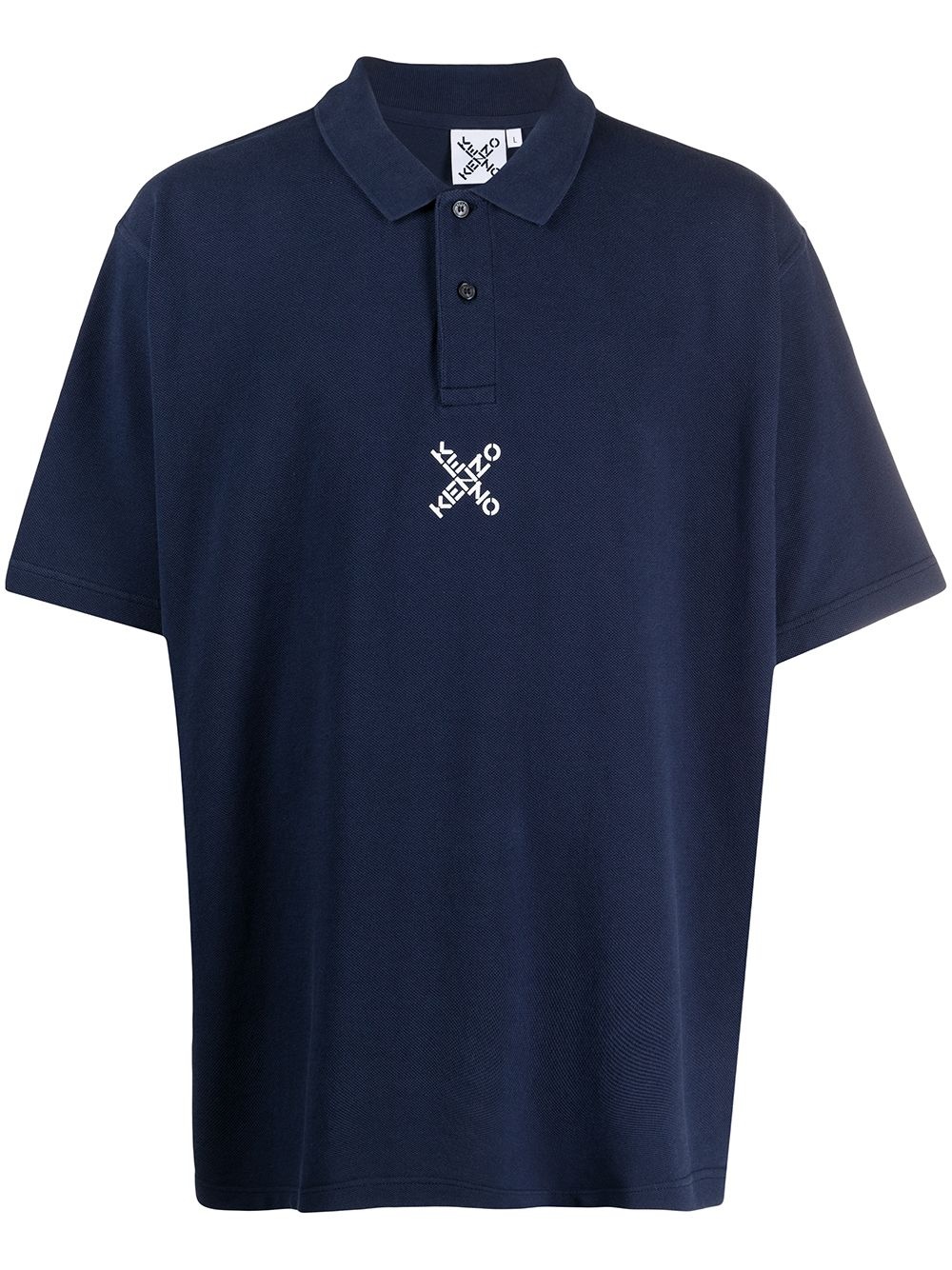 logo-embroidered polo shirt - 1