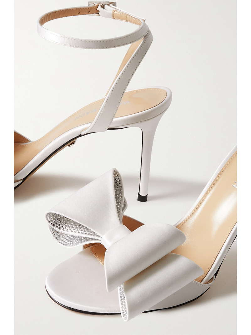 Le Cadeau Crystal-embellished Satin Sandals 4