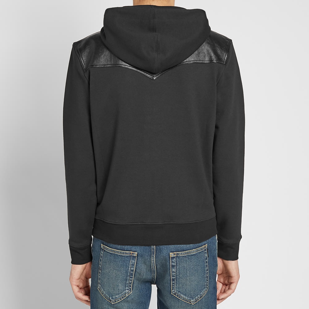 Saint Laurent Leather Insert Zip Hoody - 5