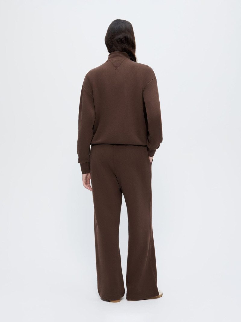 Womens Straight Leg Track Pants - Mahogany Brown 3