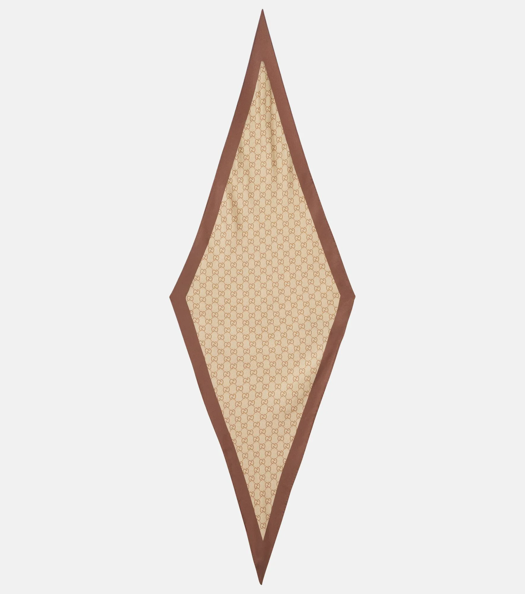 GG printed silk twill scarf - 1