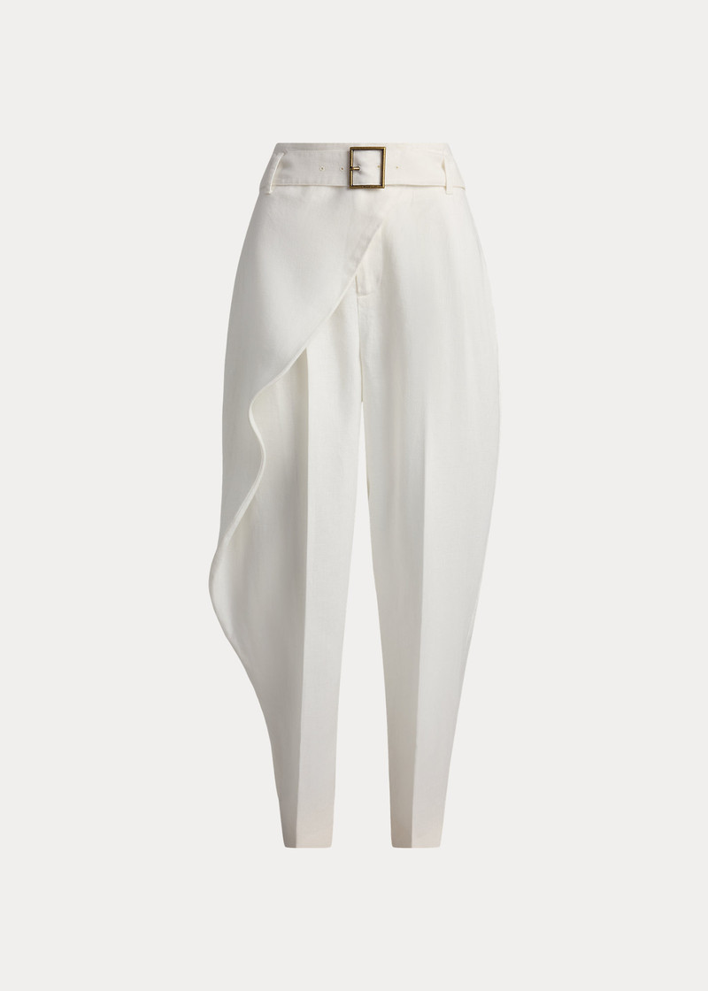 Linen Tapered Wrap Pant 1