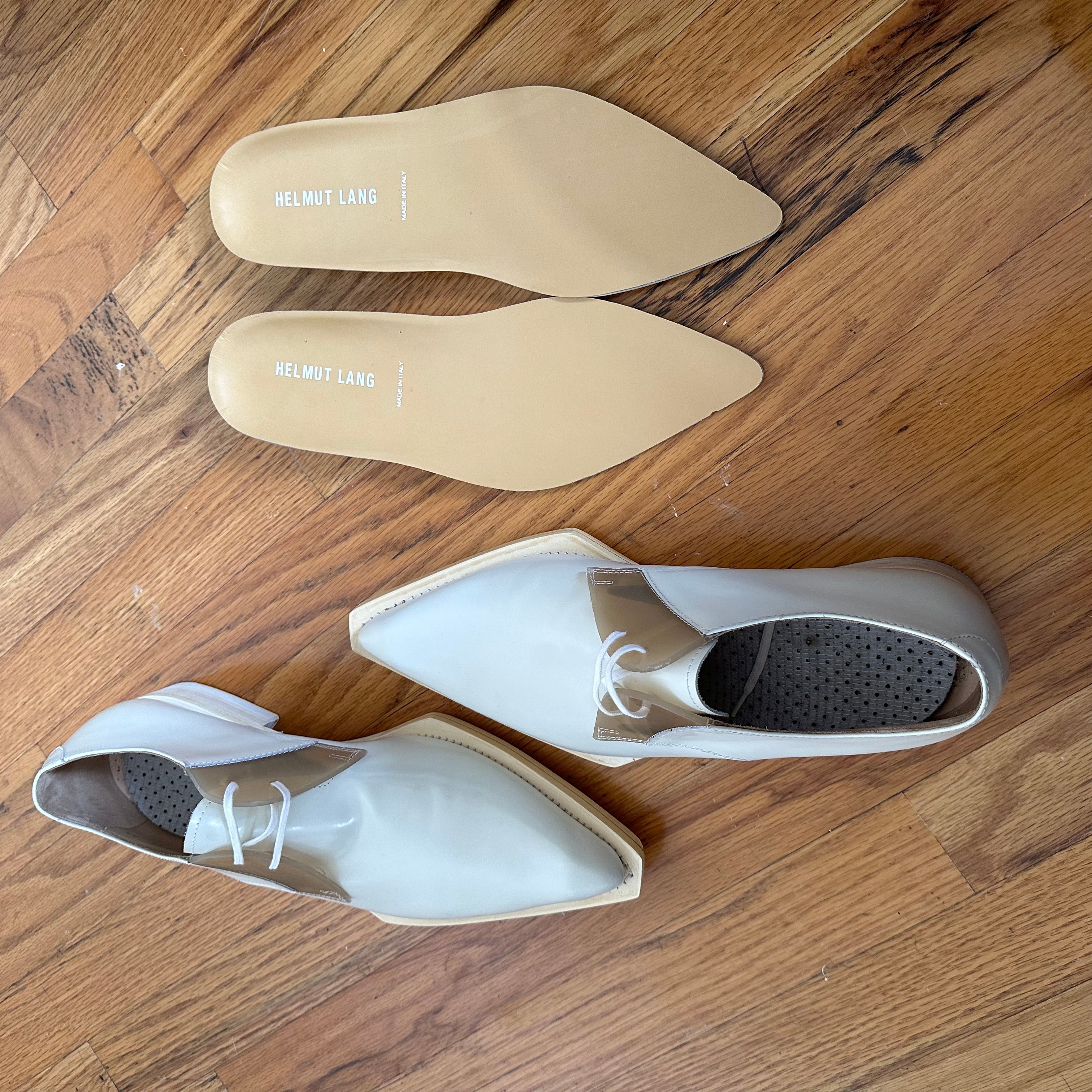 Helmut Lang White Dress Shoes SS05 Sz 9 - 6
