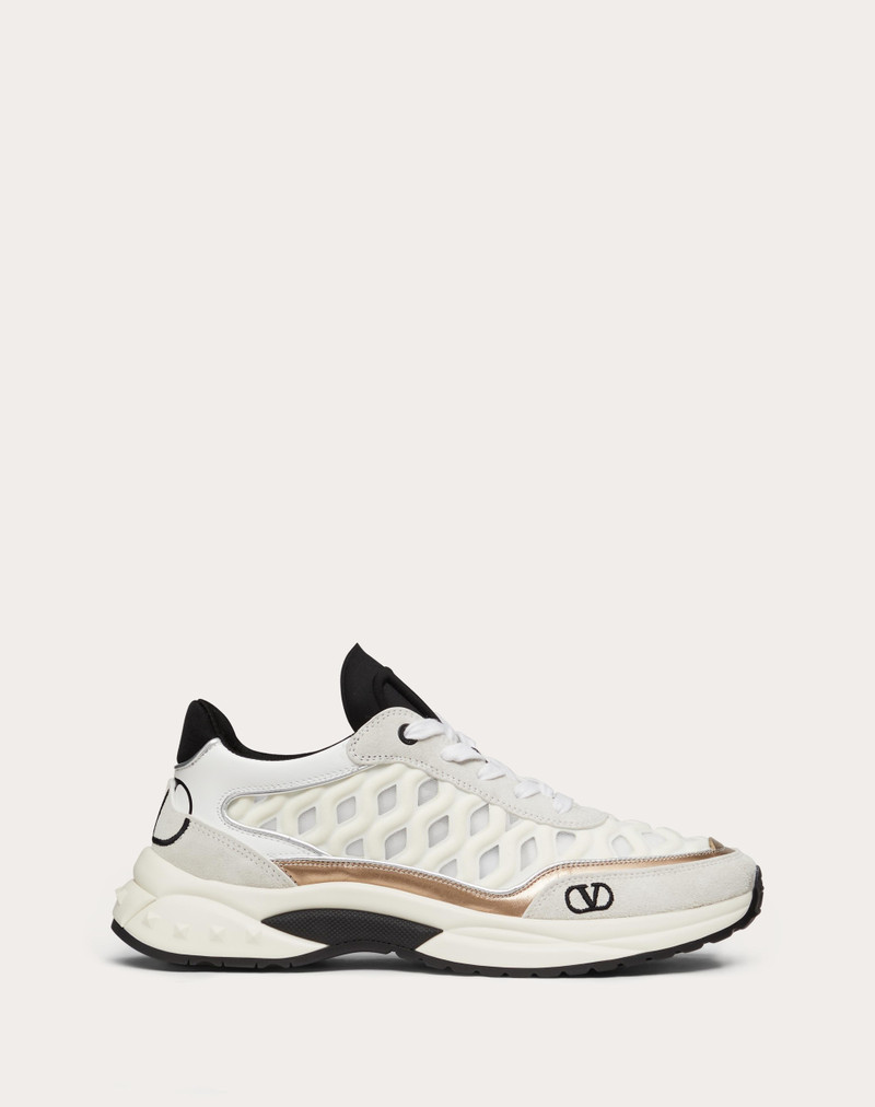 READY GO RUNNER SNEAKER IN FABRIC AND LEATHER - 1