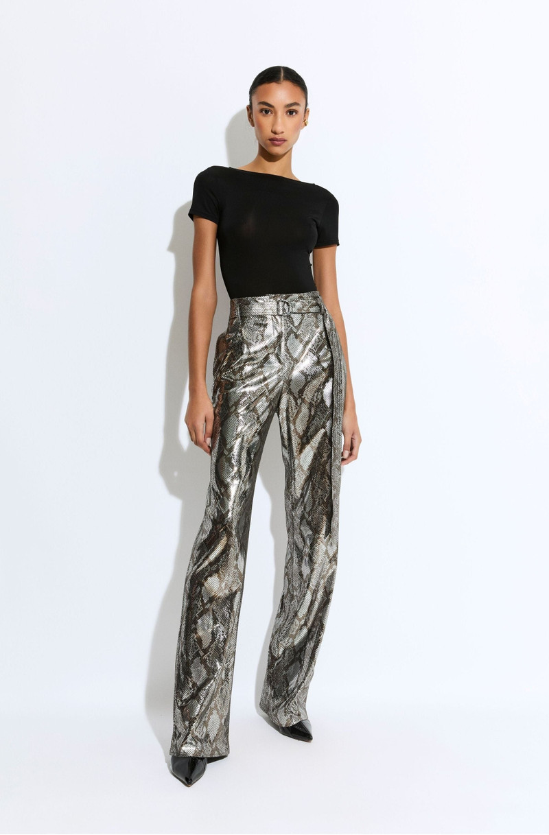 LAPOINTE Metal Snake Belted Pant outlook