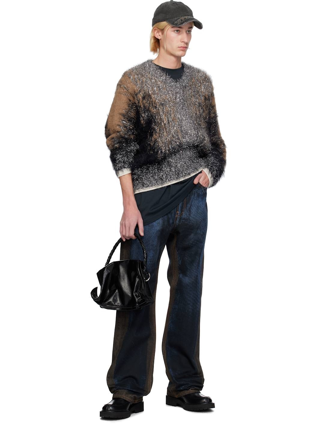 Brown & Blue 'YP' Trompe L'oeil Jeans - 4