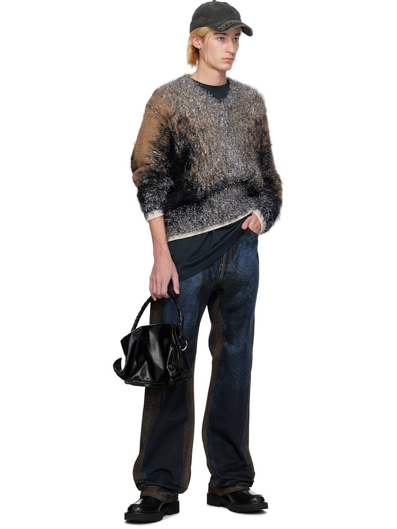 Y/Project Brown & Blue 'YP' Trompe L'oeil Jeans outlook