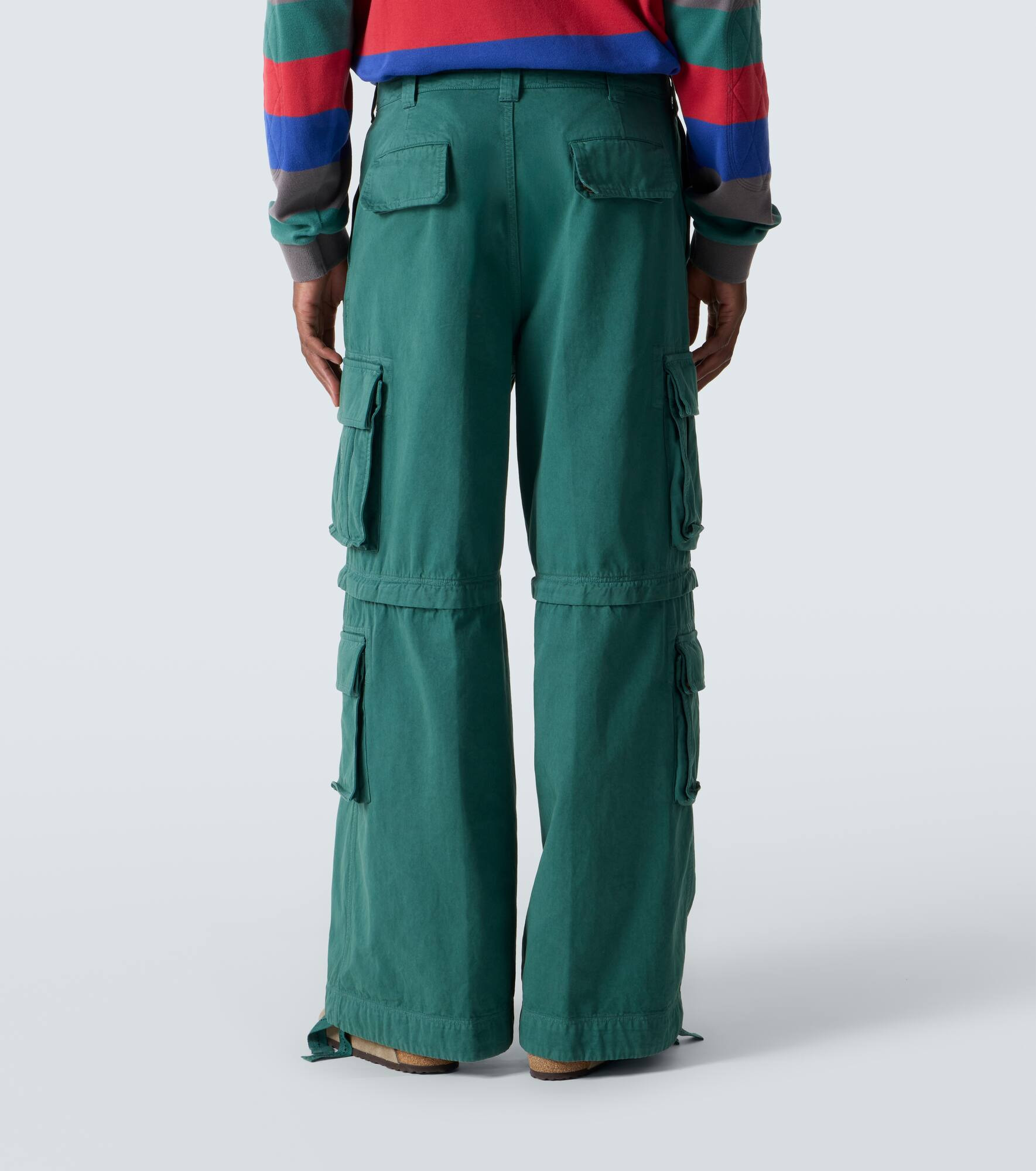 High-rise cotton cargo pants - 4