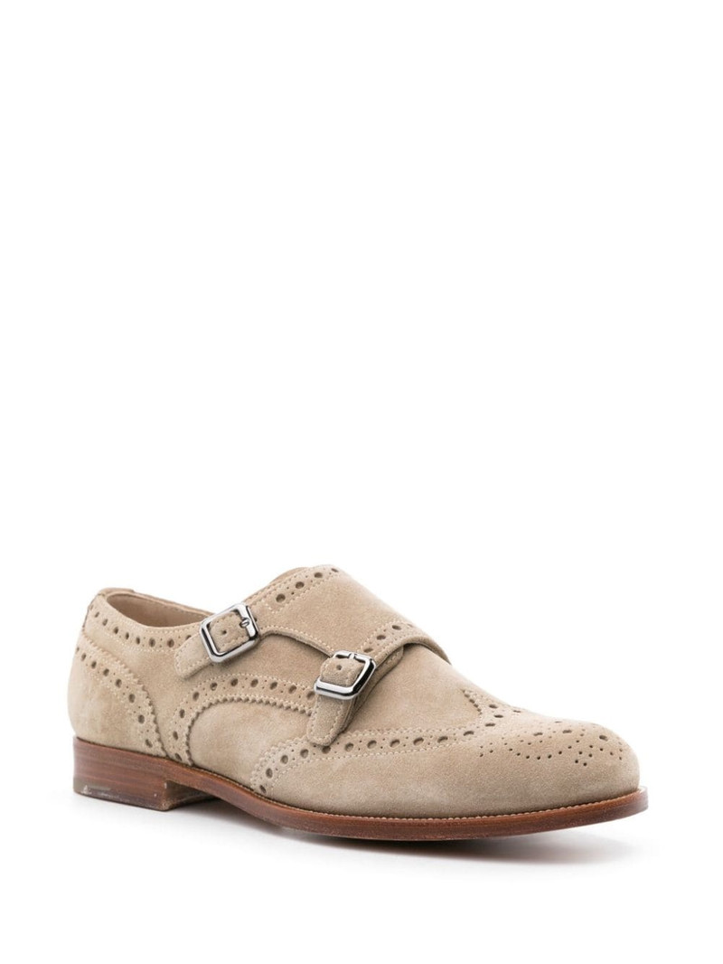 Church's perforated suede monk shoes outlook