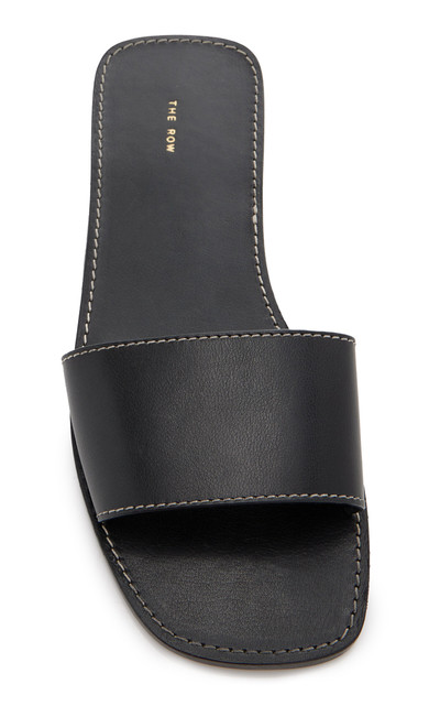 The Row Link Leather Slides black outlook