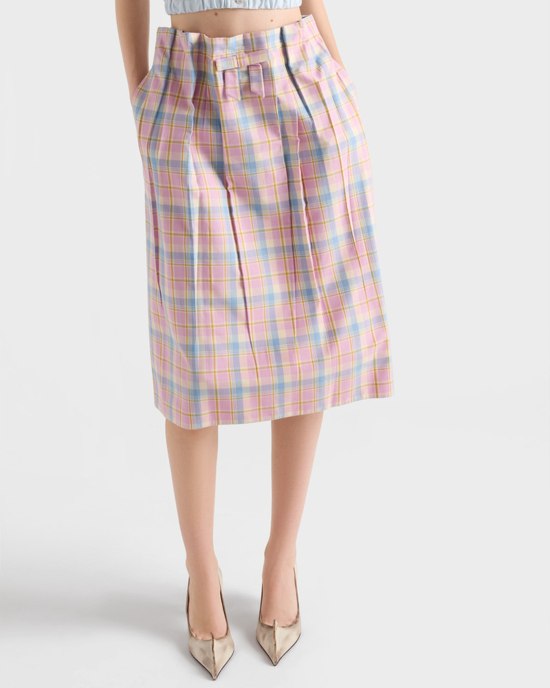 Checked cotton midi skirt 3