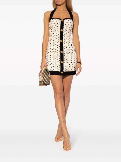 Balmain polka dot-print mini dress outlook
