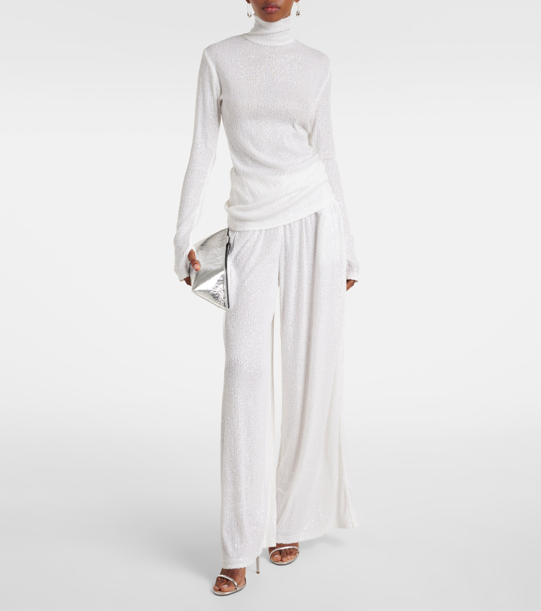 Sequined turtleneck sweater - 2