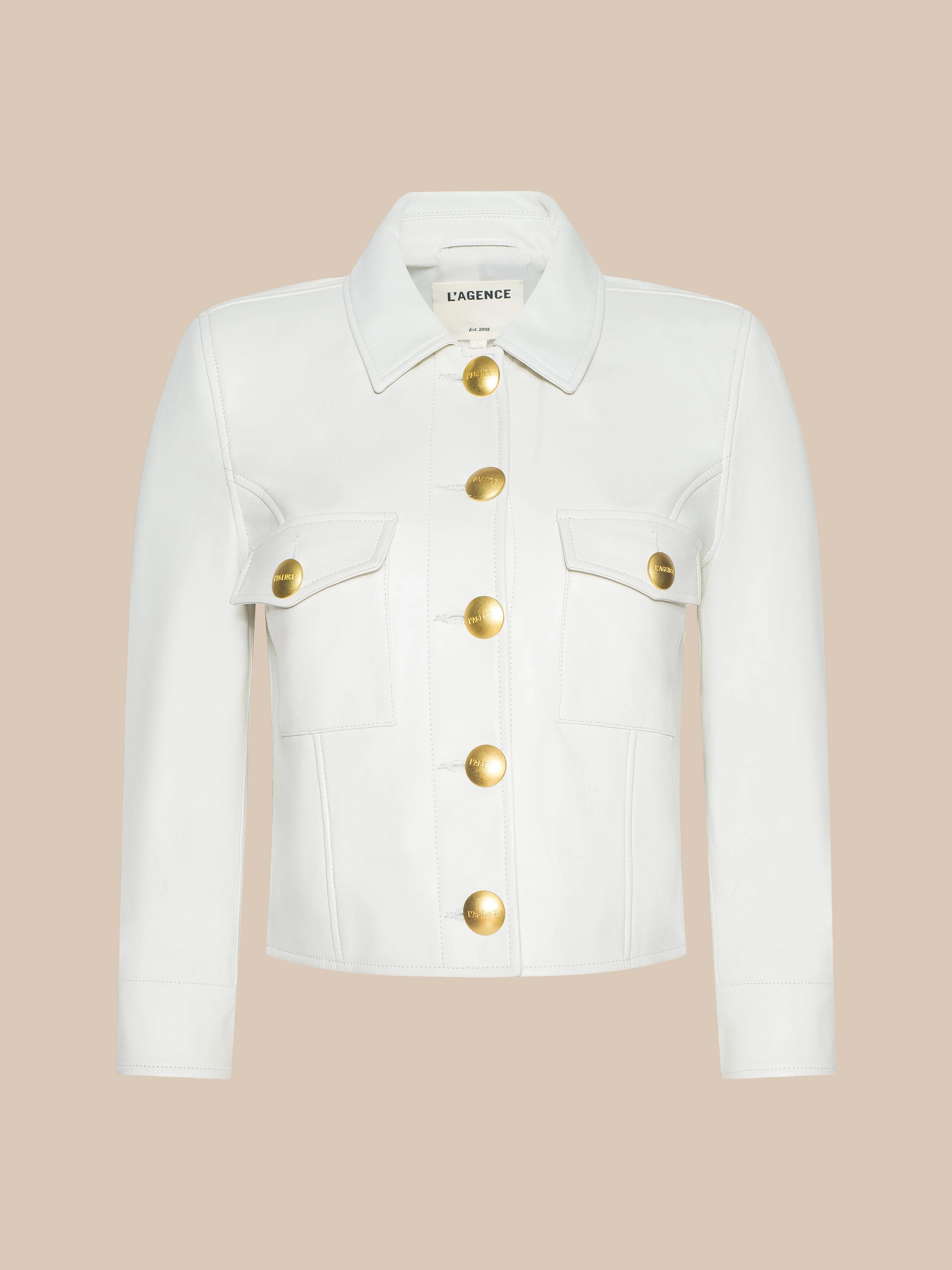 Kumi Cropped Leather Jacket - 1