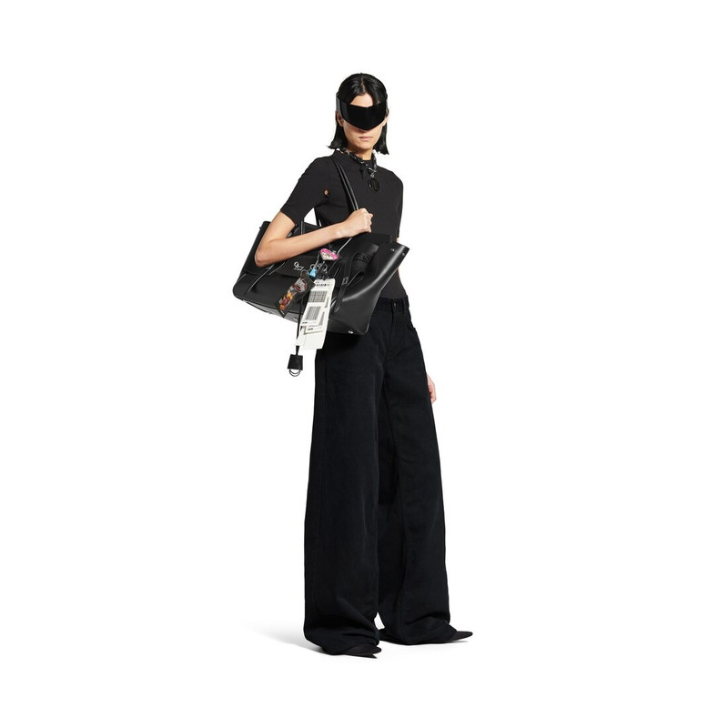 BALENCIAGA Women's Wide Leg Baggy Pants in Black outlook