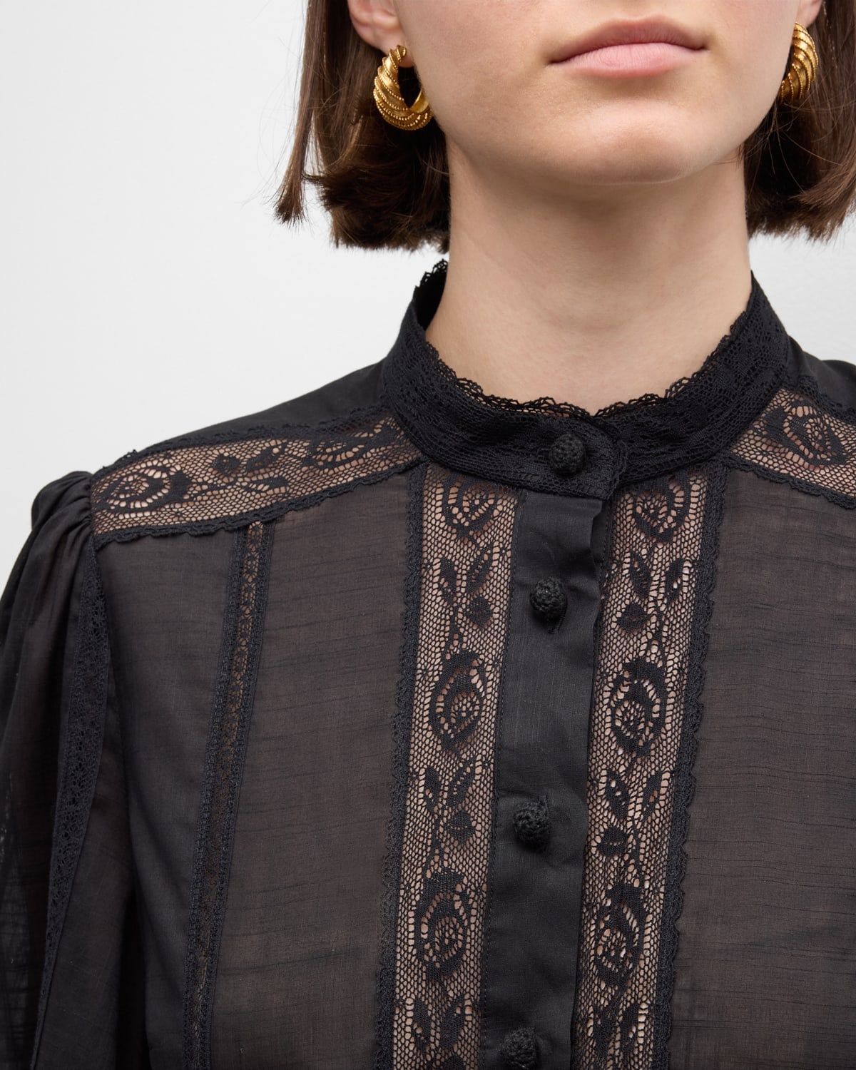 Halliday Lace Trim Shirt - 5