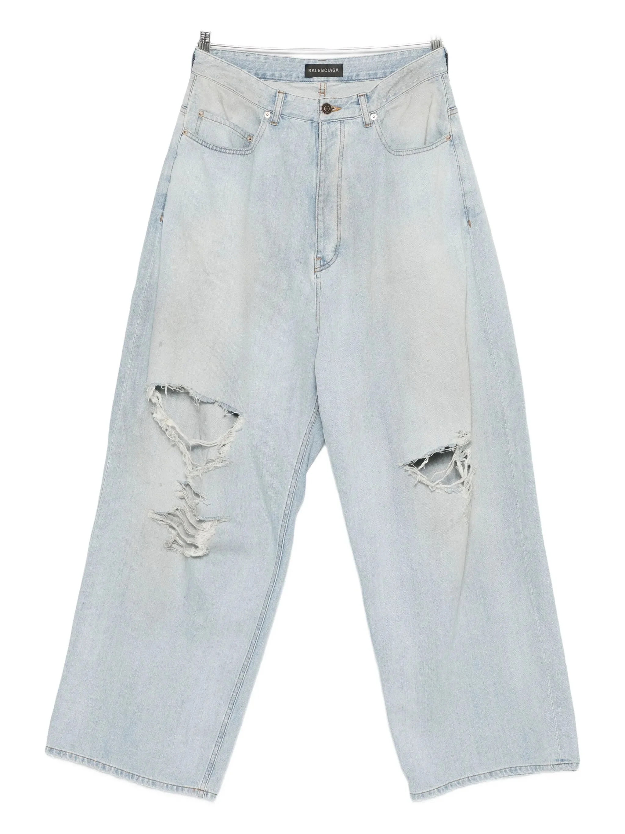 Balenciaga Ripped-detailing Jeans - 1