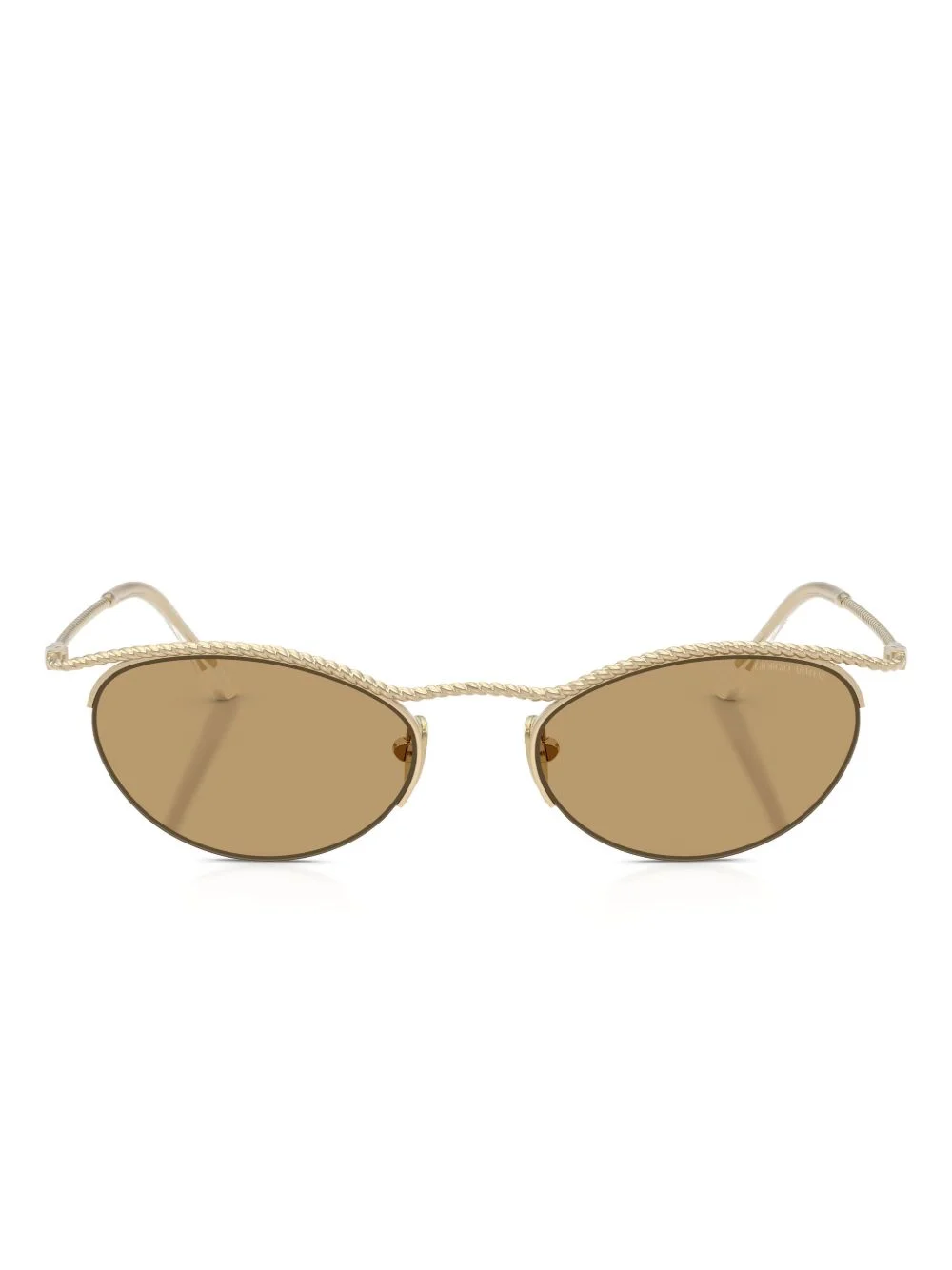 rope-detailed oval-frame sunglasses - 1