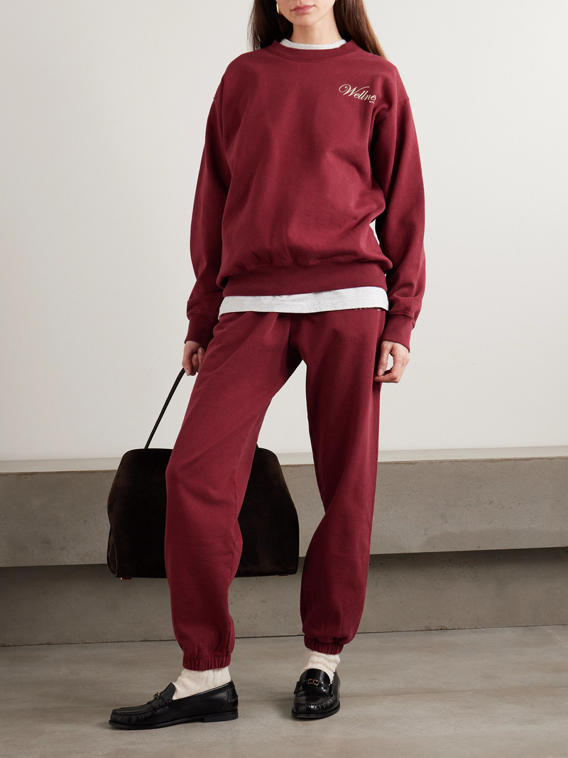 Sporty & Rich Soho Printed Cotton-jersey Tapered Track Pants outlook