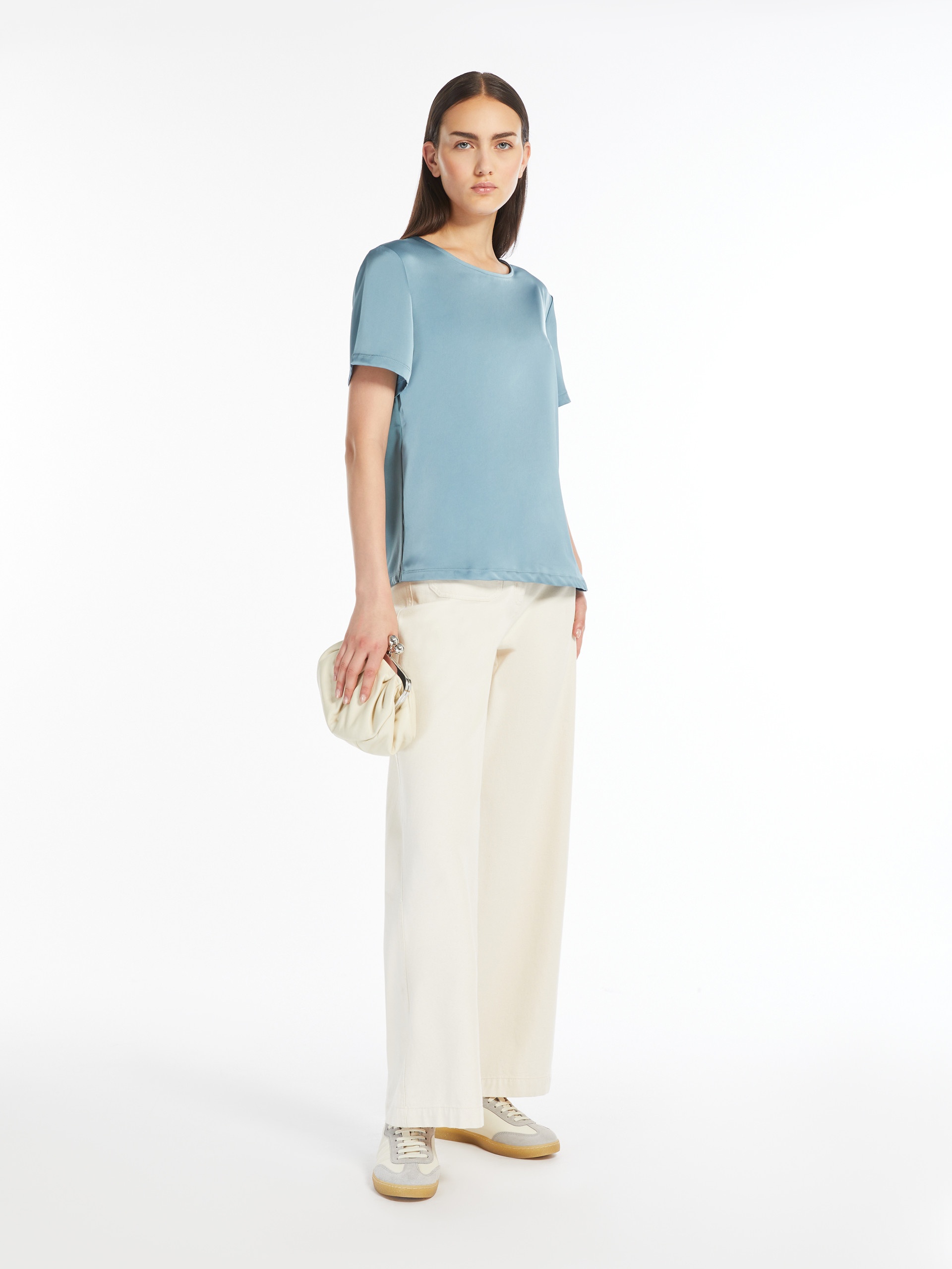 GILBERT Satin and jersey T-shirt - 2