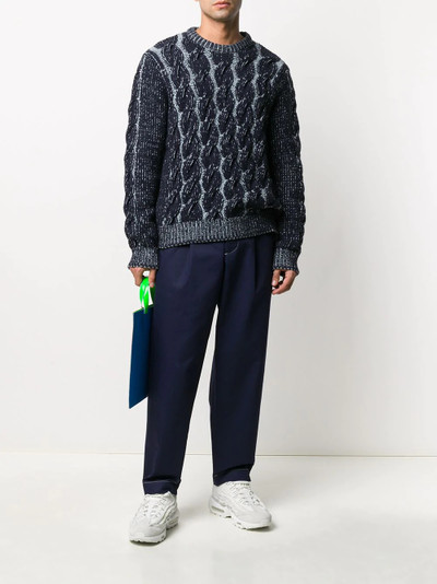 Marni mottled cable knit jumper outlook