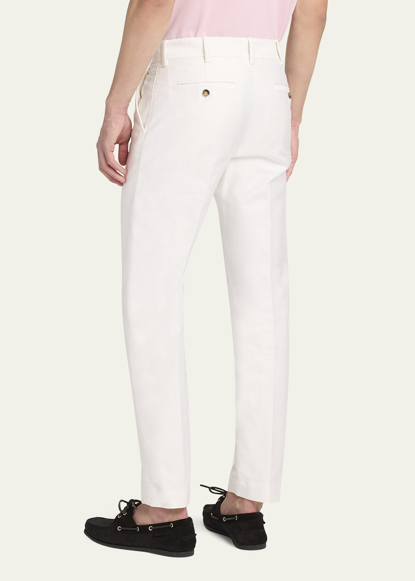 Men's Brushed Cotton-Satin Chino Pants - 3