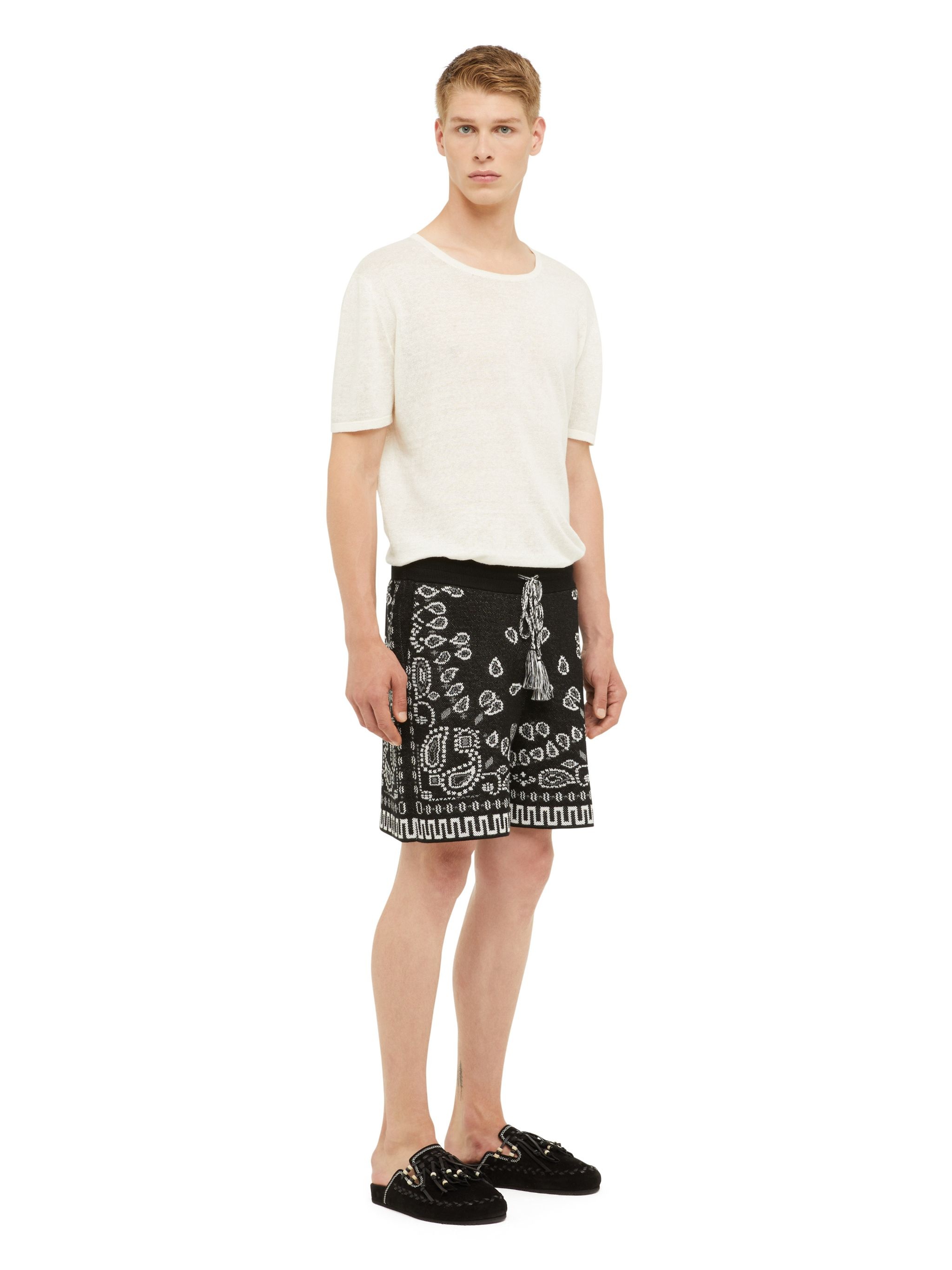 Cotton Piquet Bandana Shorts - 5