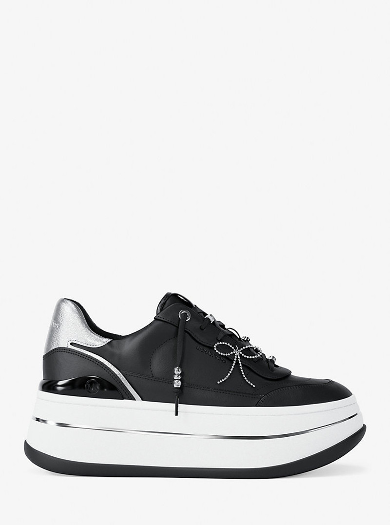 Hayes Embellished Leather Platform Sneaker 3