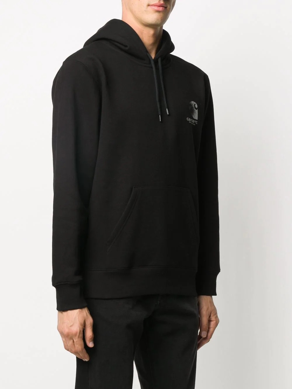 logo-print drawstring-hoodie - 4