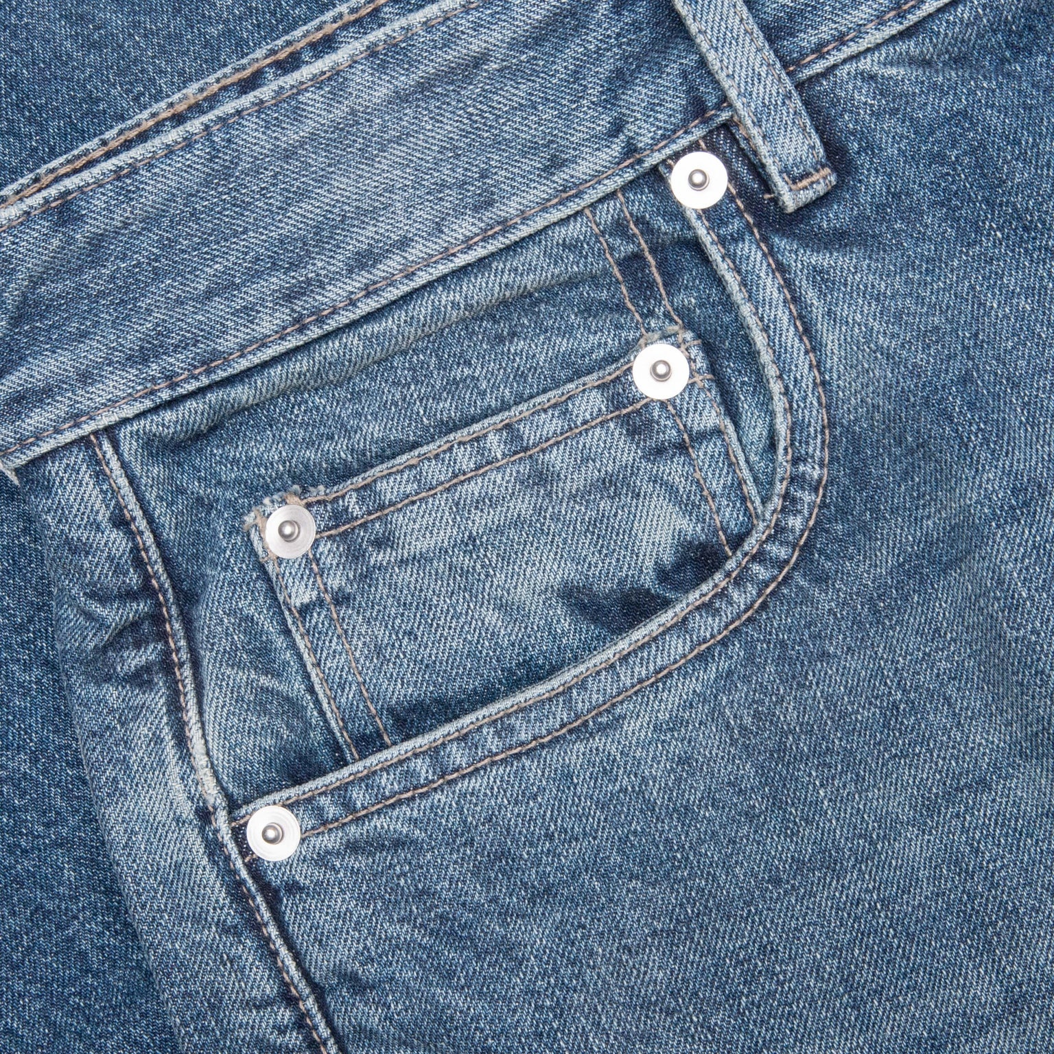 DOUBLE CARGO DENIM JEANS - WASHED INDIGO - 3