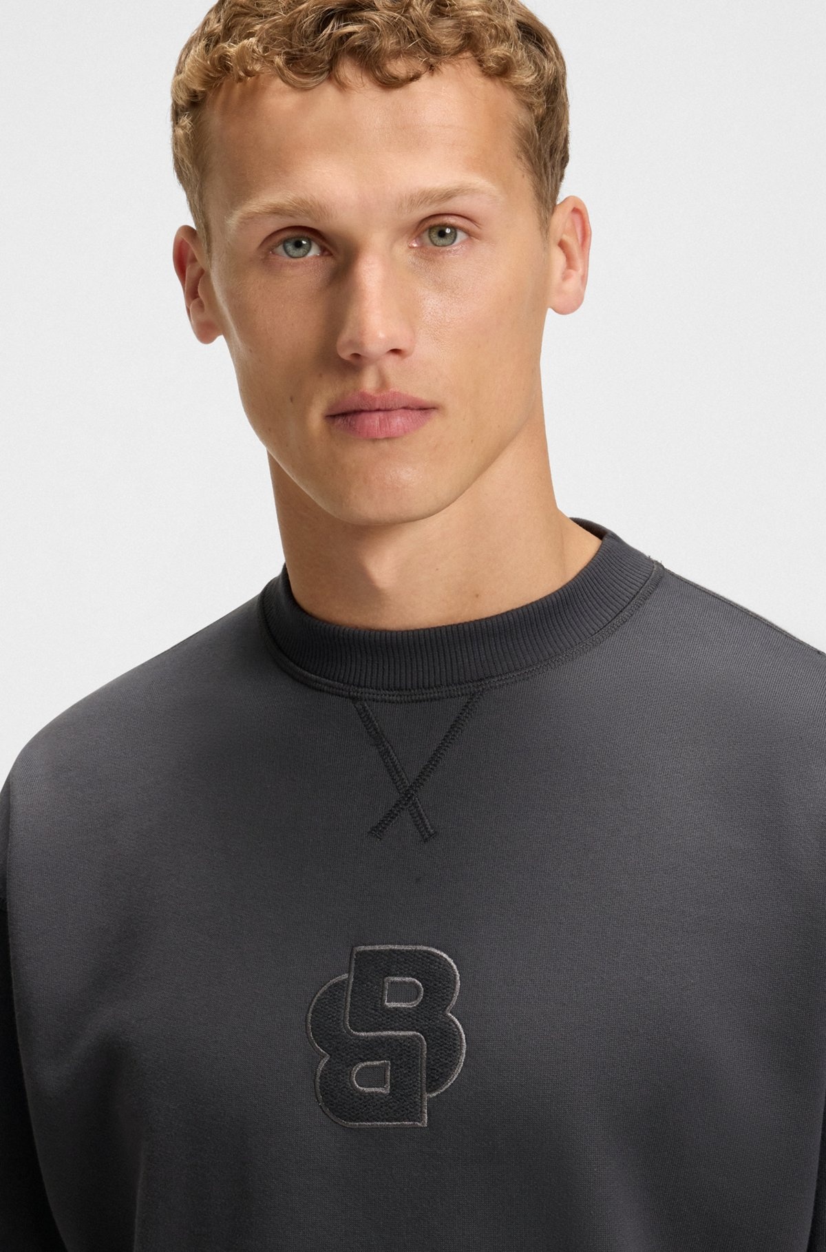 COTTON-TERRY SWEATSHIRT WITH DOUBLE B MONOGRAM - 5