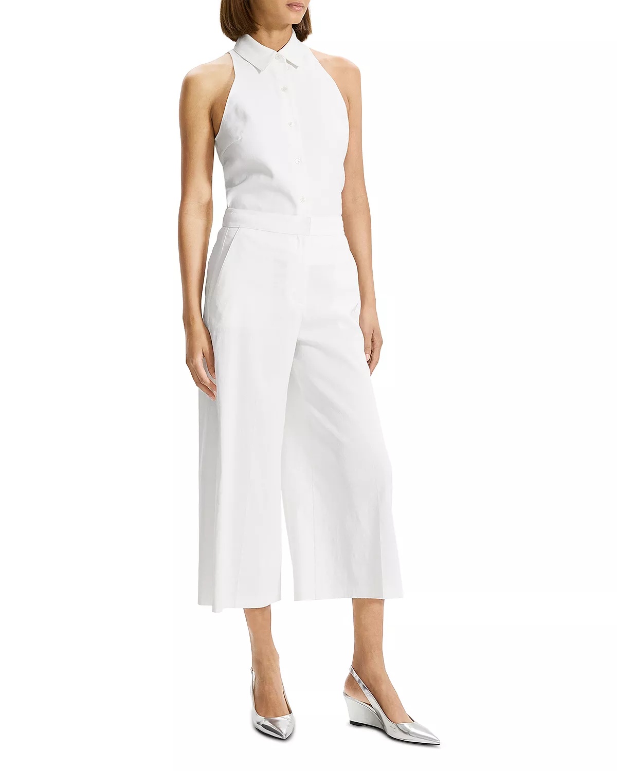 Terena Linen Blend Cropped Pants - 7