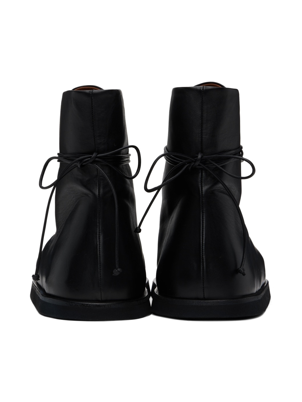 Marsèll Black Gigante Lace Up Ankle Boots | REVERSIBLE