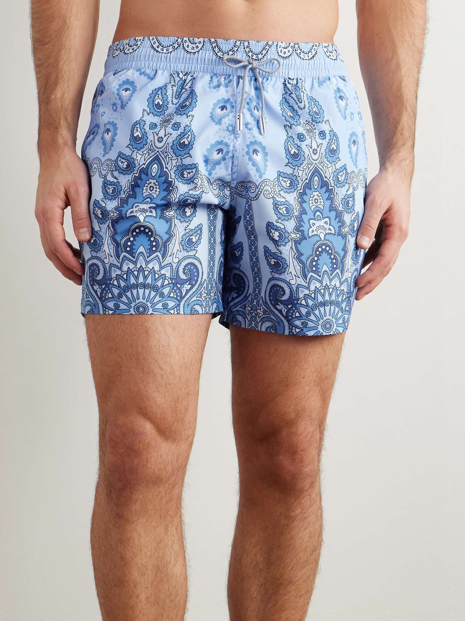 Straight-Leg Mid-Length Paisley-Print Swim Shorts - 2