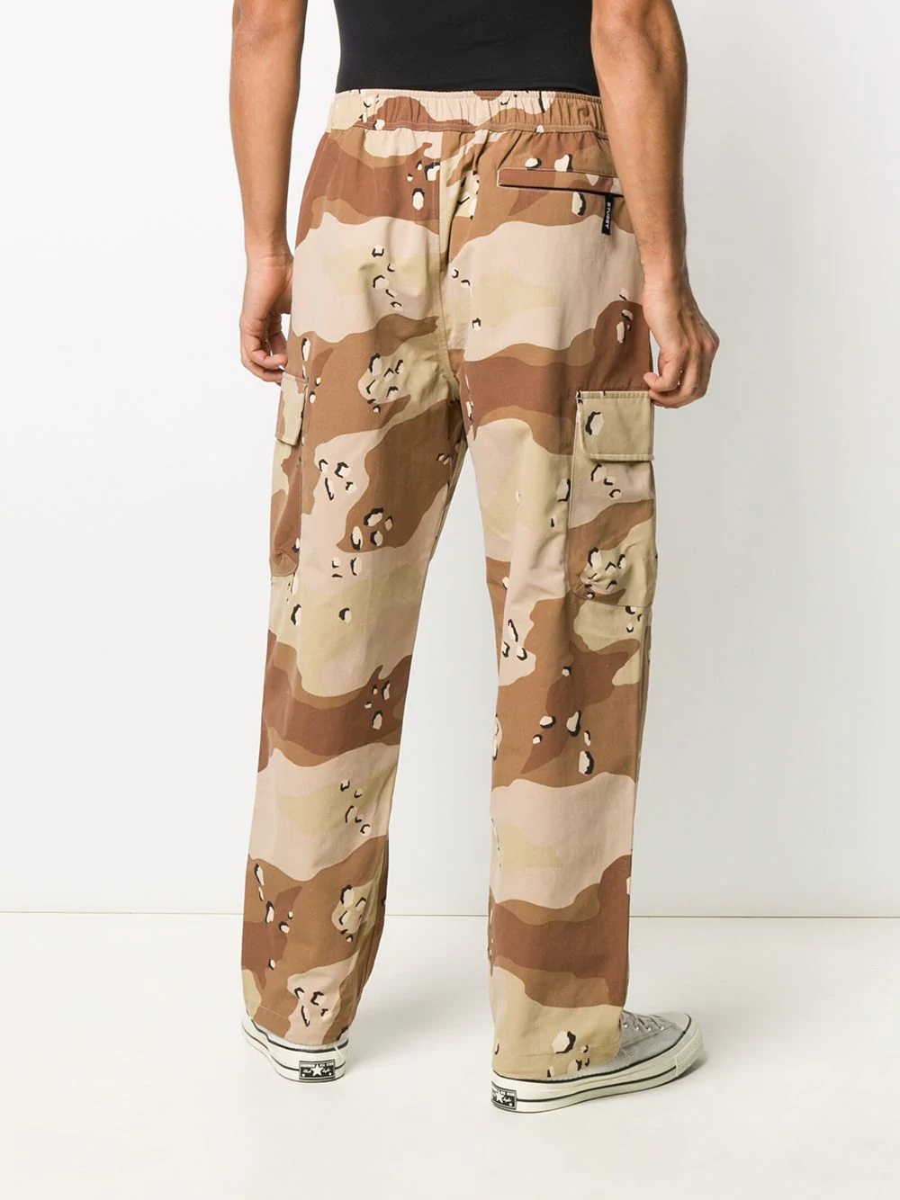 camouflage print cargo trousers - 4