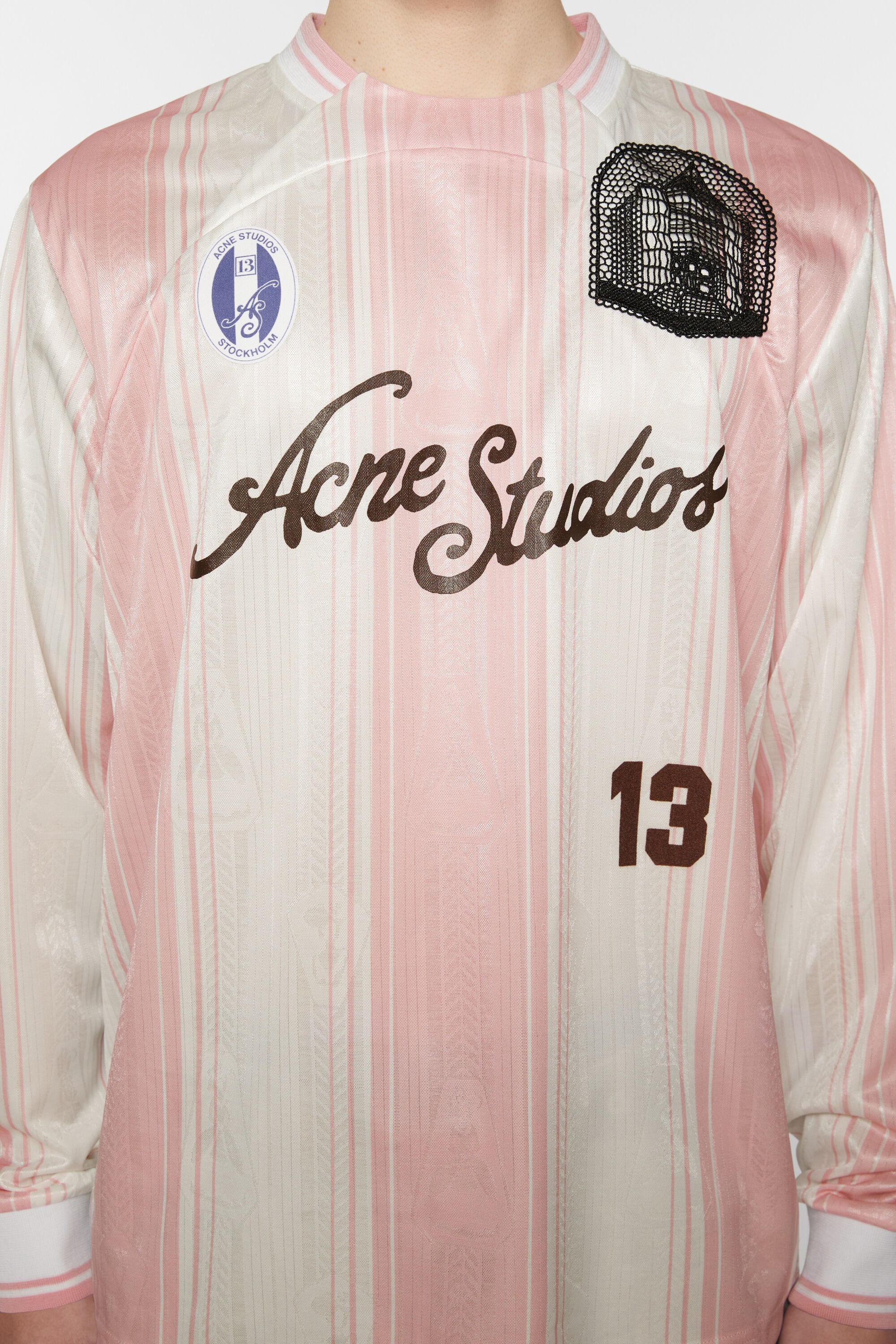 Logo long sleeve t-shirt - Pink/white - 4