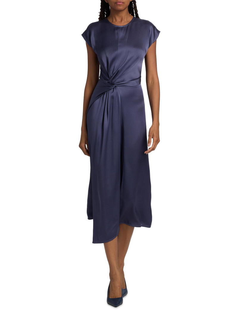 Women's Satin Twist Waist Midi-Dress - Eclipse 3