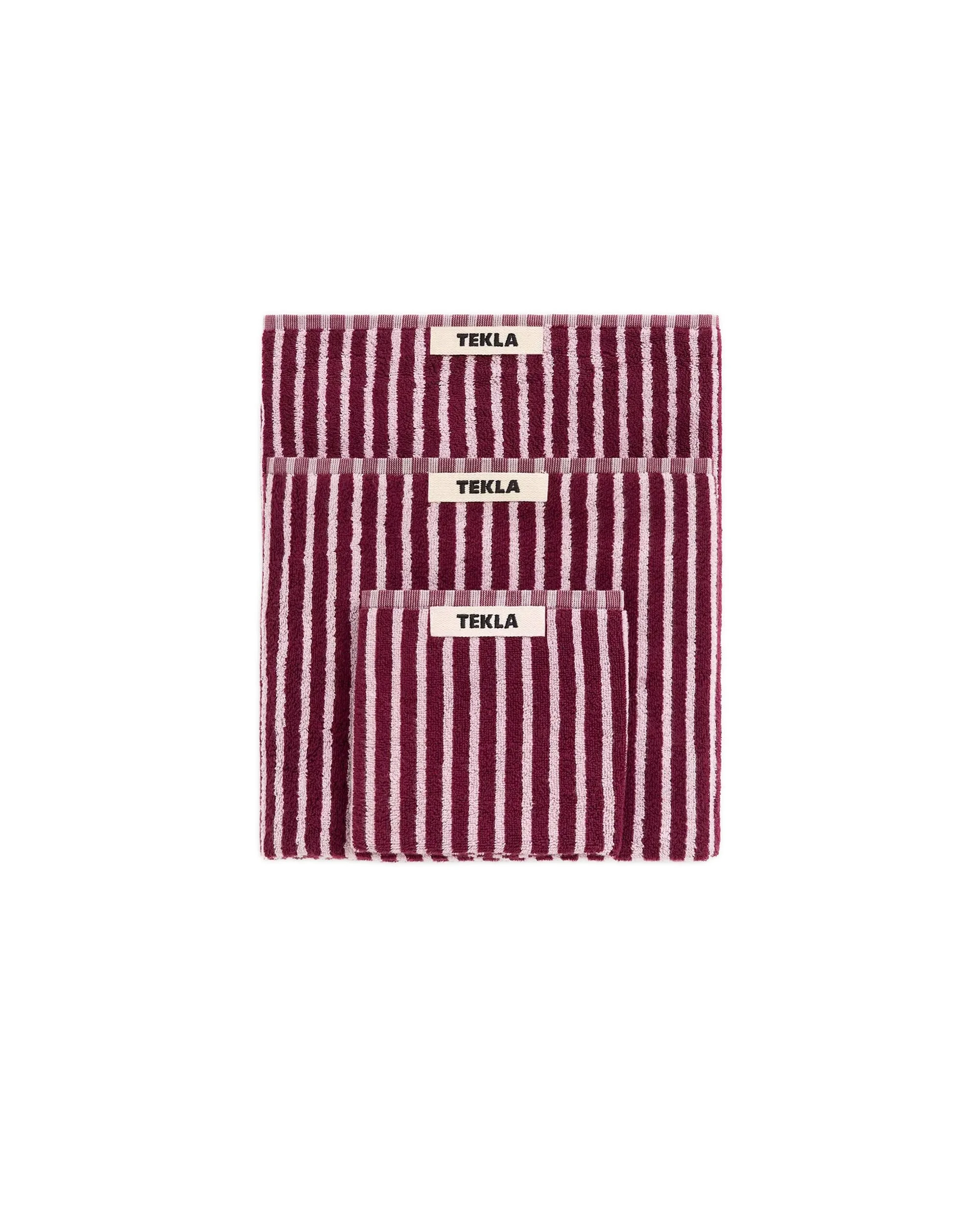 Tekla Terry Washcloth Red & Rose - 1