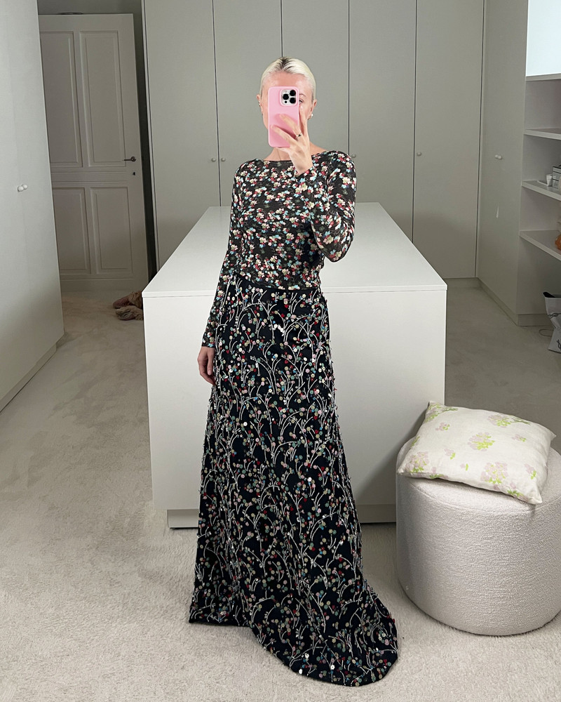 BERNADETTE Long Skirt Leanne Embroidered outlook