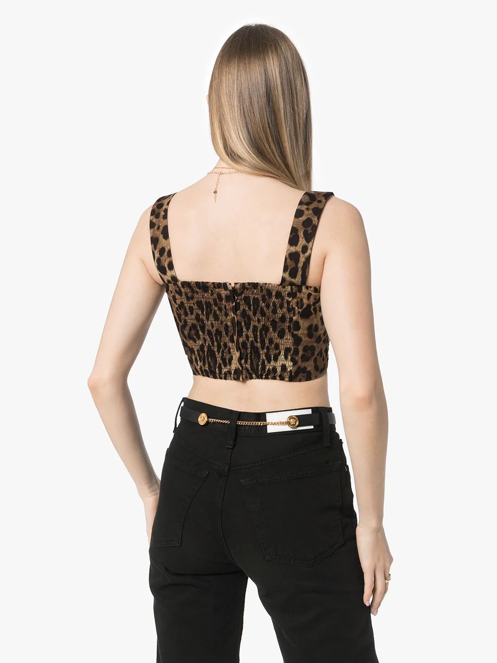 leopard print croptop - 4