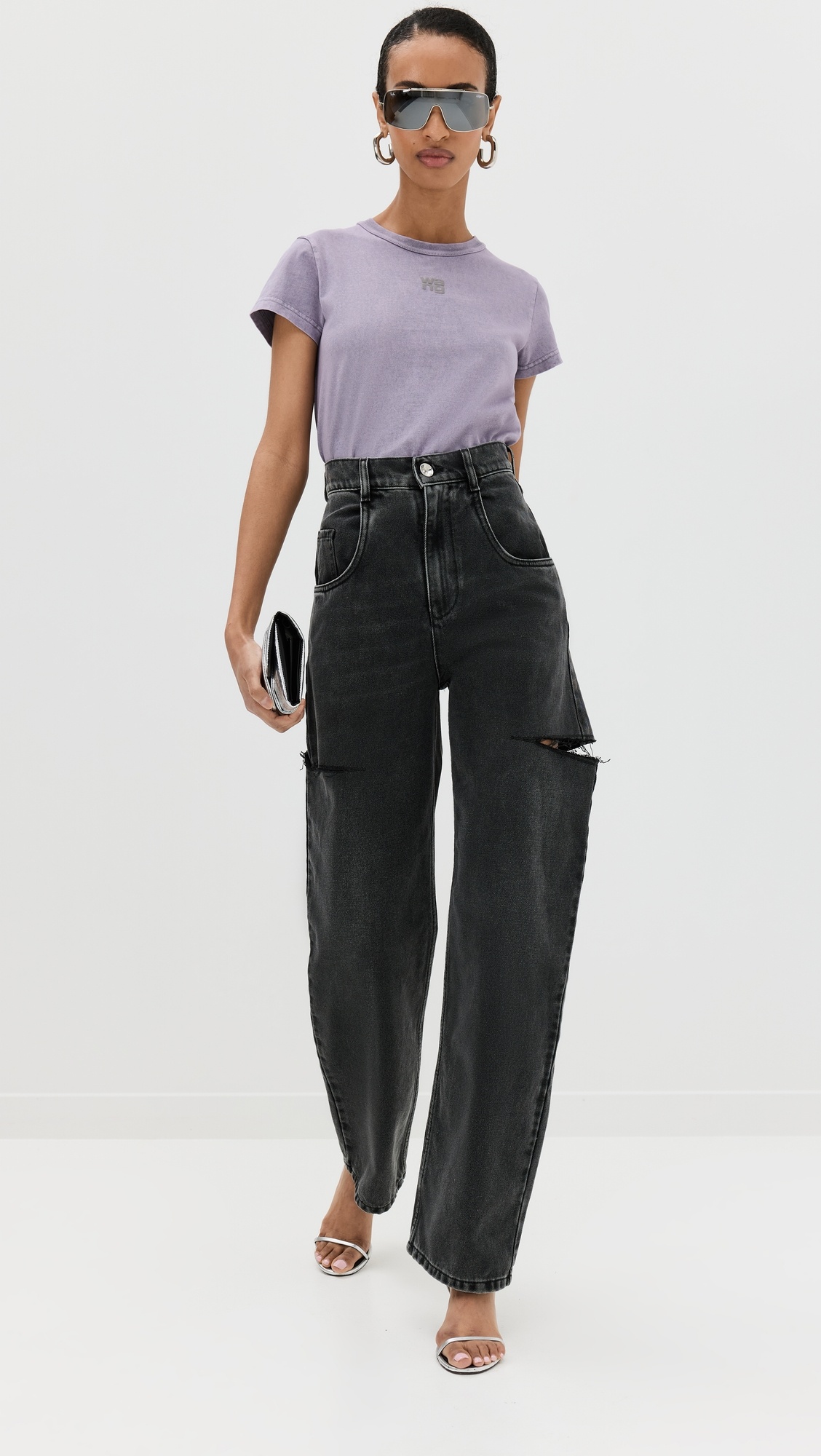 Denim Jeans with Slash Details - 7