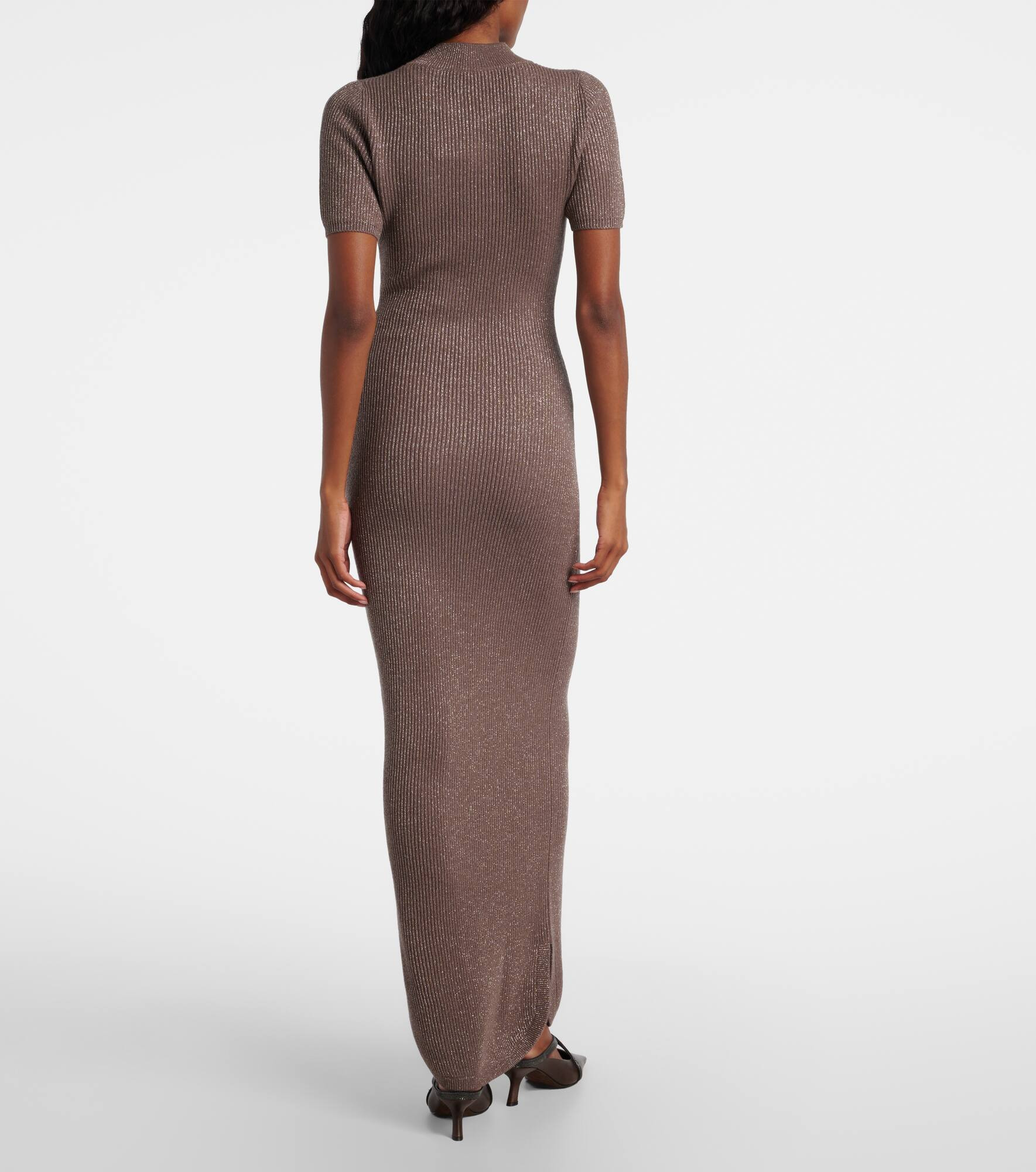Ribbed-knit cashmere-blend maxi dress - 3