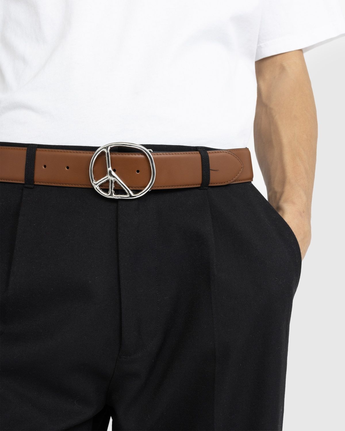 Needles – Peace Buckle Belt - Steer Lthr. - 4