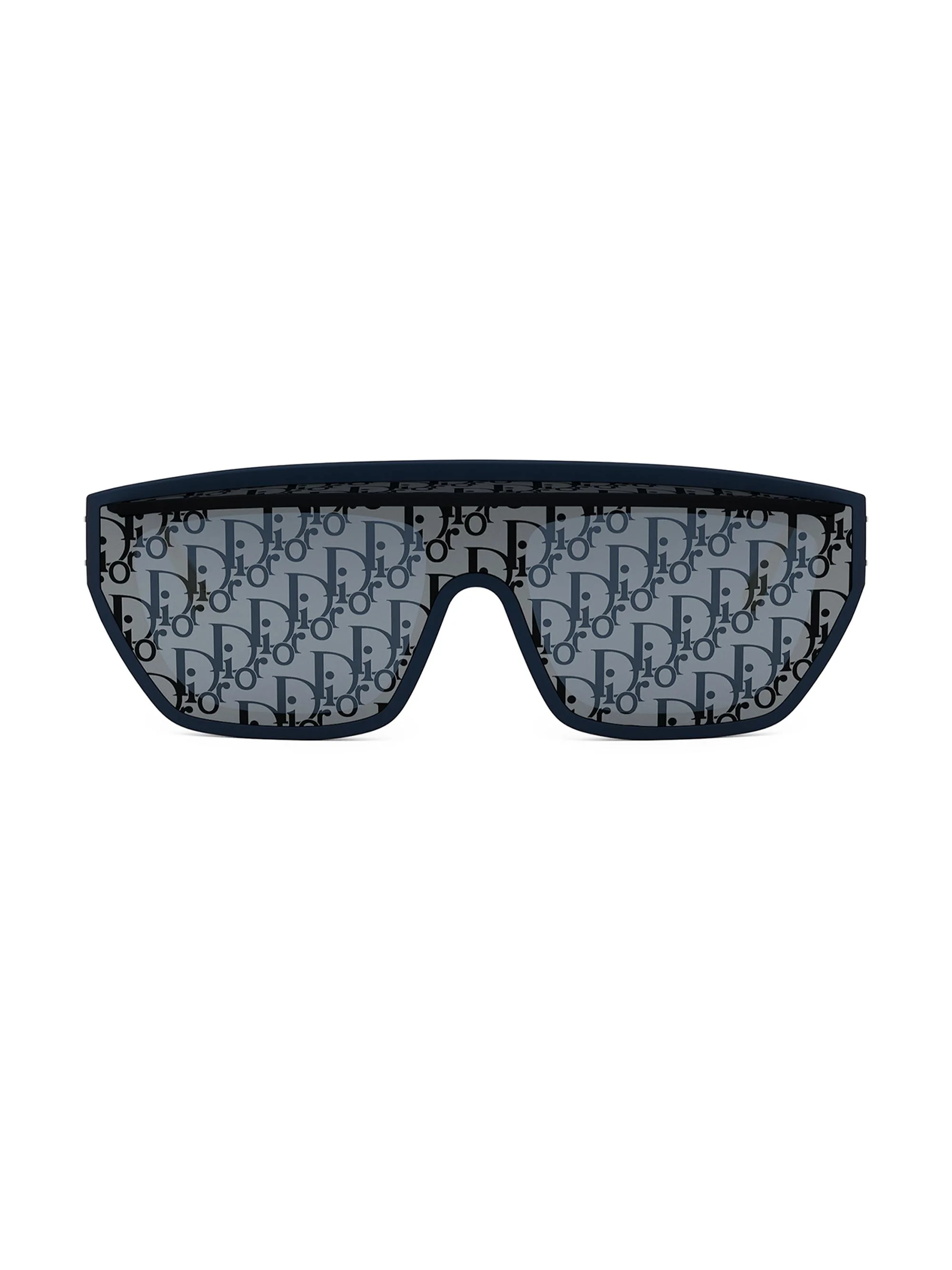 Women's DiorClub M7U Mask Sunglasses - Blue Print Mirror - 1